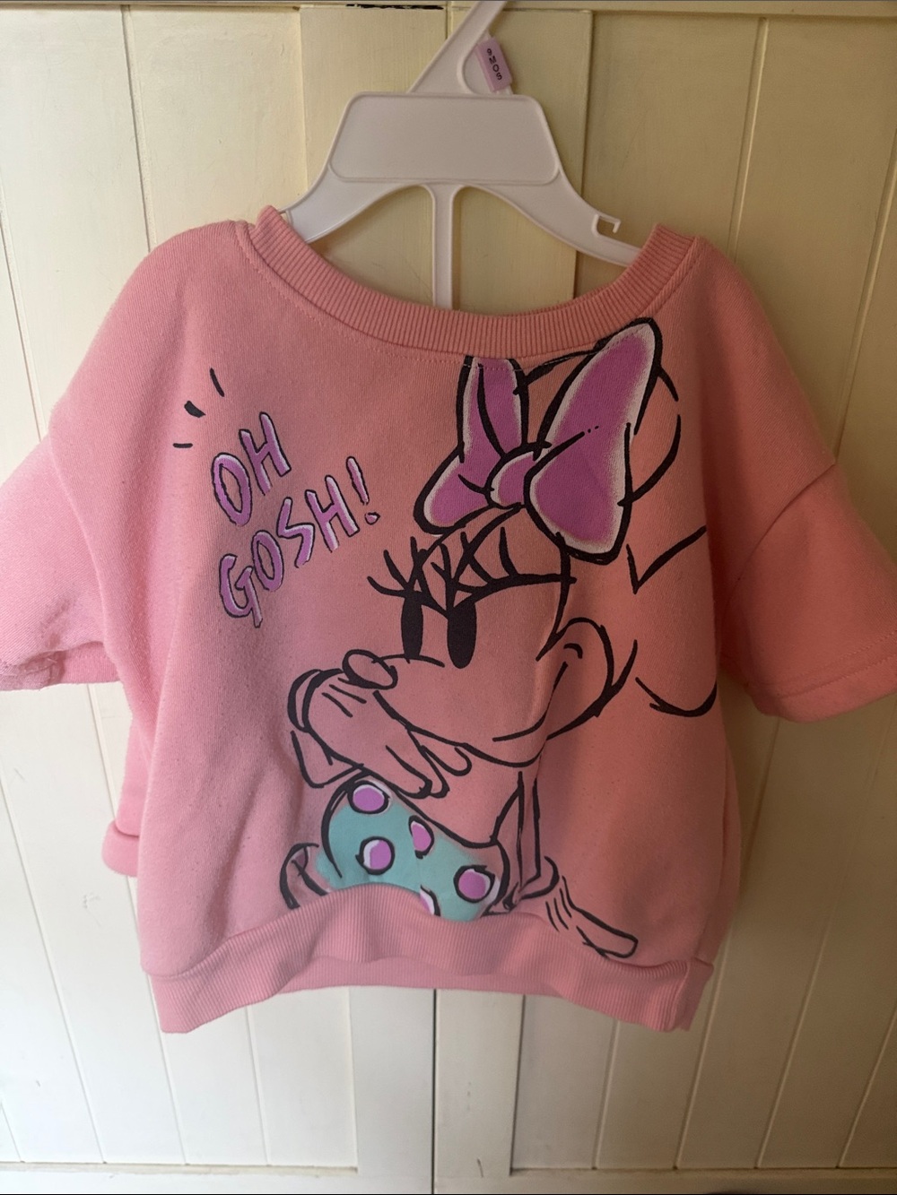 Disney Pink Minnie Mouse 'Oh Gosh' Short-Sleeve Sweatshirt and shorts set